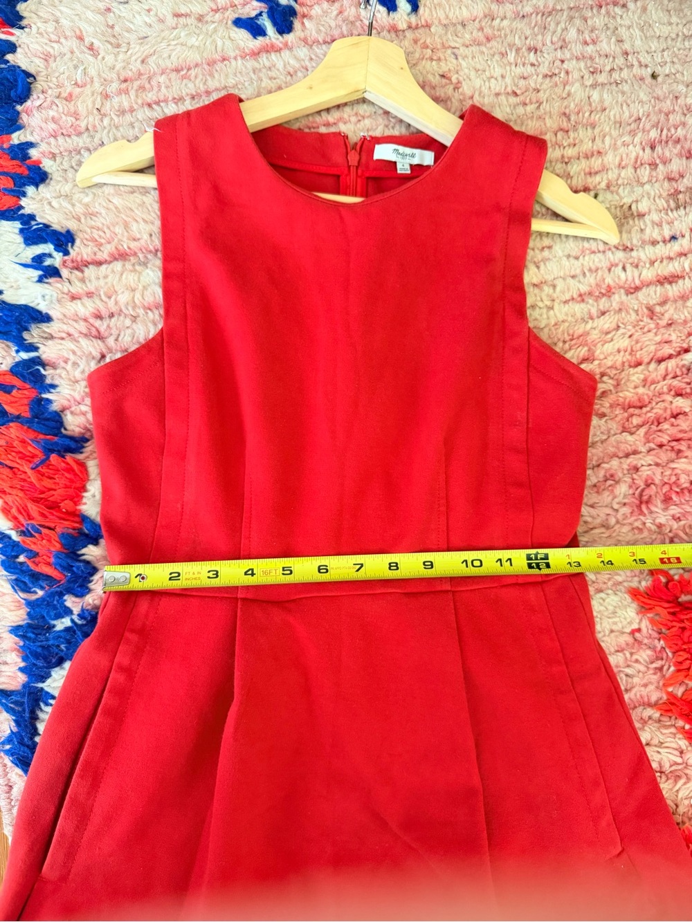 Madewell Red Sleeveless Dress with Pockets!